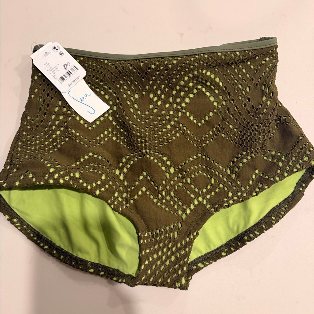 Seea Flor High-Waisted Bikini Bottoms size L - Picture 2 of 3